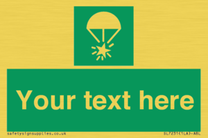 Custom sign safe condition Rocket parachute flare